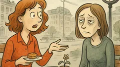 Banc: Două prietene discută despre dieta de seară