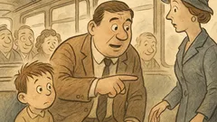 Banc: Bulă îi spune mamei în autobuz...